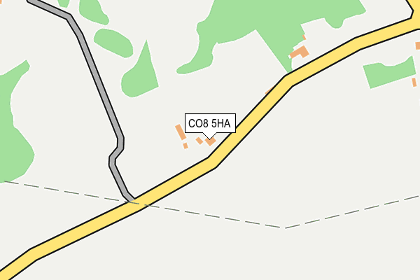 CO8 5HA map - OS OpenMap – Local (Ordnance Survey) CO8 5HA map - OS OpenMap – Local (Ordnance Survey)