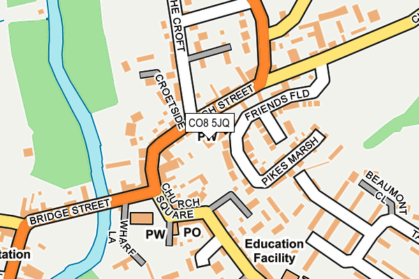 CO8 5JQ map - OS OpenMap – Local (Ordnance Survey) CO8 5JQ map - OS OpenMap – Local (Ordnance Survey)