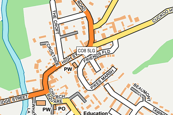 CO8 5LG map - OS OpenMap – Local (Ordnance Survey) CO8 5LG map - OS OpenMap – Local (Ordnance Survey)