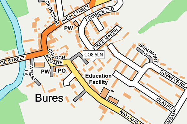 CO8 5LN map - OS OpenMap – Local (Ordnance Survey) CO8 5LN map - OS OpenMap – Local (Ordnance Survey)
