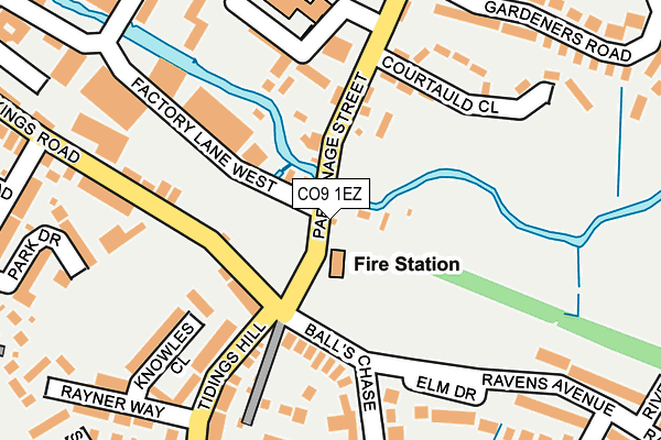 CO9 1EZ map - OS OpenMap – Local (Ordnance Survey)