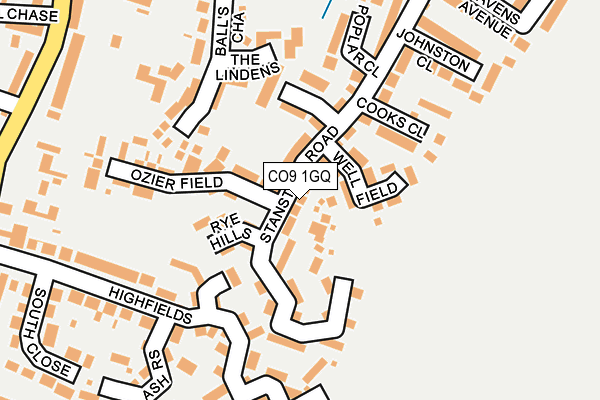 CO9 1GQ map - OS OpenMap – Local (Ordnance Survey) CO9 1GQ map - OS OpenMap – Local (Ordnance Survey)
