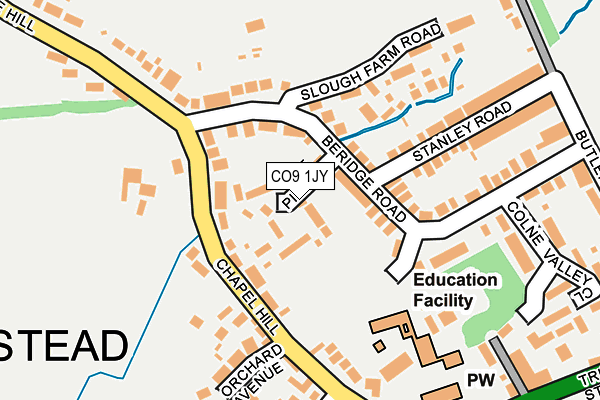CO9 1JY map - OS OpenMap – Local (Ordnance Survey) CO9 1JY map - OS OpenMap – Local (Ordnance Survey)