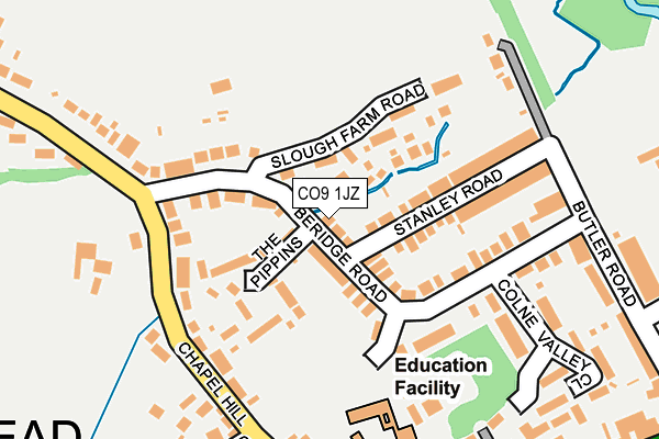 CO9 1JZ map - OS OpenMap – Local (Ordnance Survey) CO9 1JZ map - OS OpenMap – Local (Ordnance Survey)