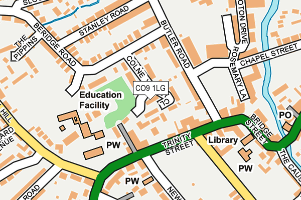 CO9 1LG map - OS OpenMap – Local (Ordnance Survey) CO9 1LG map - OS OpenMap – Local (Ordnance Survey)