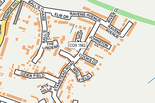 CO9 1NQ map - OS OpenMap – Local (Ordnance Survey) CO9 1NQ map - OS OpenMap – Local (Ordnance Survey)