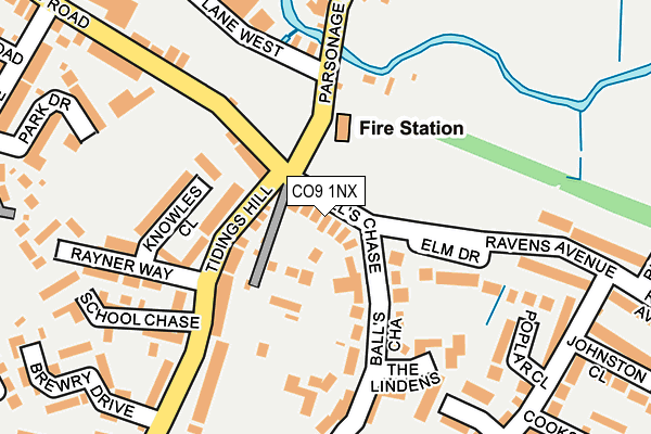 CO9 1NX map - OS OpenMap – Local (Ordnance Survey) CO9 1NX map - OS OpenMap – Local (Ordnance Survey)