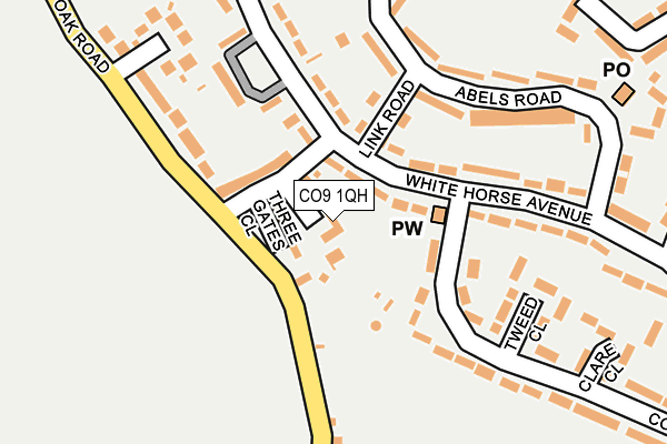 CO9 1QH map - OS OpenMap – Local (Ordnance Survey) CO9 1QH map - OS OpenMap – Local (Ordnance Survey)