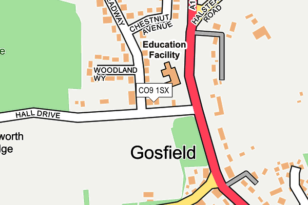 CO9 1SX map - OS OpenMap – Local (Ordnance Survey) CO9 1SX map - OS OpenMap – Local (Ordnance Survey)