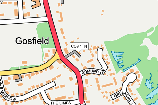 CO9 1TN map - OS OpenMap – Local (Ordnance Survey) CO9 1TN map - OS OpenMap – Local (Ordnance Survey)