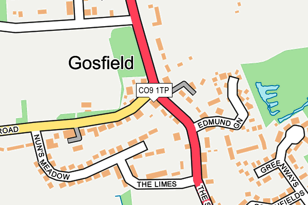 CO9 1TP map - OS OpenMap – Local (Ordnance Survey) CO9 1TP map - OS OpenMap – Local (Ordnance Survey)