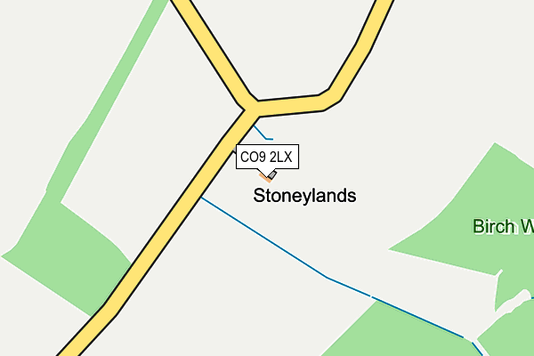 CO9 2LX map - OS OpenMap – Local (Ordnance Survey)