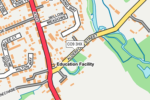 CO9 3HX map - OS OpenMap – Local (Ordnance Survey) CO9 3HX map - OS OpenMap – Local (Ordnance Survey)