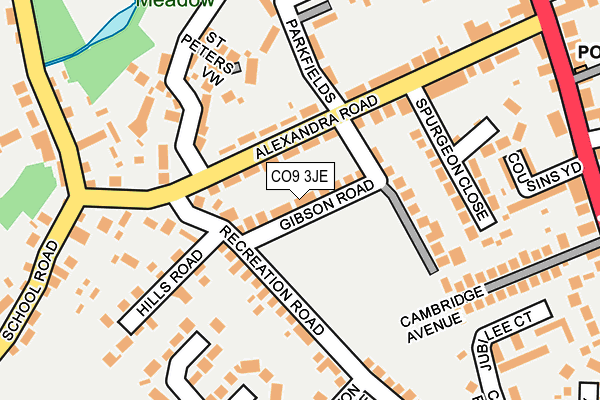 CO9 3JE map - OS OpenMap – Local (Ordnance Survey) CO9 3JE map - OS OpenMap – Local (Ordnance Survey)