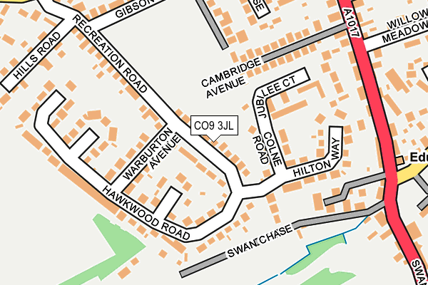 CO9 3JL map - OS OpenMap – Local (Ordnance Survey) CO9 3JL map - OS OpenMap – Local (Ordnance Survey)