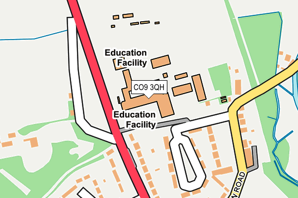 CO9 3QH map - OS OpenMap – Local (Ordnance Survey) CO9 3QH map - OS OpenMap – Local (Ordnance Survey)