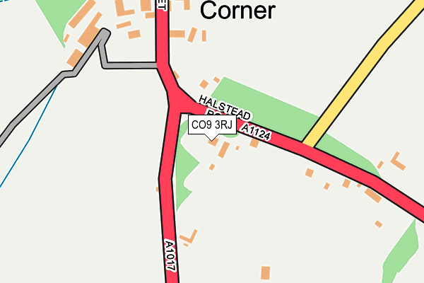 CO9 3RJ map - OS OpenMap – Local (Ordnance Survey)