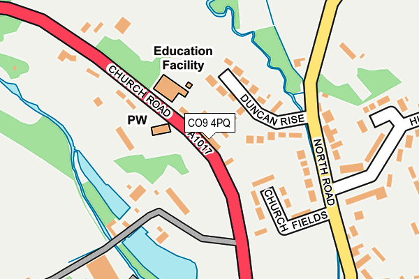 CO9 4PQ map - OS OpenMap – Local (Ordnance Survey)