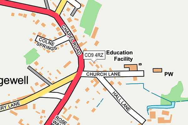 CO9 4RZ map - OS OpenMap – Local (Ordnance Survey) CO9 4RZ map - OS OpenMap – Local (Ordnance Survey)