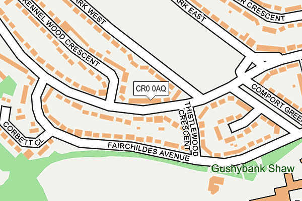 CR0 0AQ map - OS OpenMap – Local (Ordnance Survey)