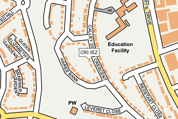 CR0 0EZ map - OS OpenMap – Local (Ordnance Survey) CR0 0EZ map - OS OpenMap – Local (Ordnance Survey)