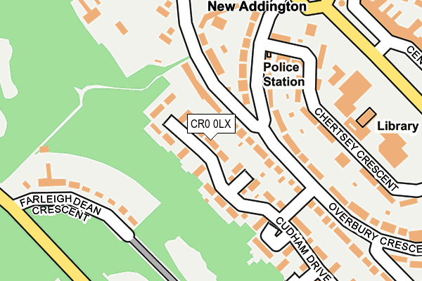 CR0 0LX map - OS OpenMap – Local (Ordnance Survey)