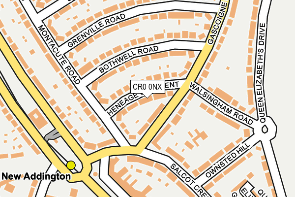 CR0 0NX map - OS OpenMap – Local (Ordnance Survey) CR0 0NX map - OS OpenMap – Local (Ordnance Survey)