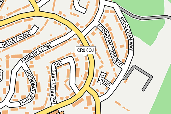 CR0 0QJ map - OS OpenMap – Local (Ordnance Survey) CR0 0QJ map - OS OpenMap – Local (Ordnance Survey)