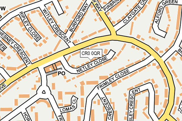 CR0 0QR map - OS OpenMap – Local (Ordnance Survey) CR0 0QR map - OS OpenMap – Local (Ordnance Survey)