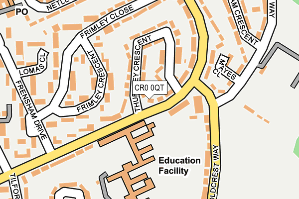 CR0 0QT map - OS OpenMap – Local (Ordnance Survey) CR0 0QT map - OS OpenMap – Local (Ordnance Survey)