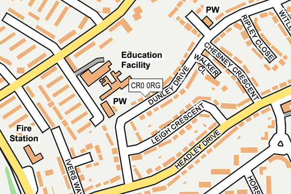 CR0 0RG map - OS OpenMap – Local (Ordnance Survey) CR0 0RG map - OS OpenMap – Local (Ordnance Survey)