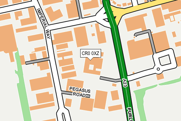 CR0 0XZ map - OS OpenMap – Local (Ordnance Survey)