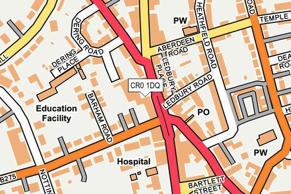 CR0 1DQ map - OS OpenMap – Local (Ordnance Survey)
