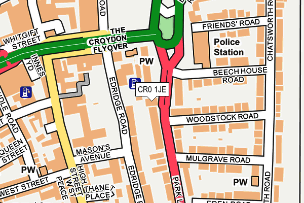 CR0 1JE map - OS OpenMap – Local (Ordnance Survey) CR0 1JE map - OS OpenMap – Local (Ordnance Survey)