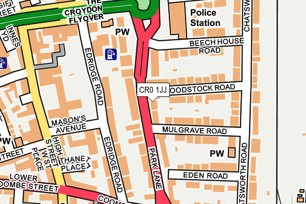 CR0 1JJ map - OS OpenMap – Local (Ordnance Survey) CR0 1JJ map - OS OpenMap – Local (Ordnance Survey)