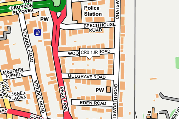 CR0 1JR map - OS OpenMap – Local (Ordnance Survey) CR0 1JR map - OS OpenMap – Local (Ordnance Survey)