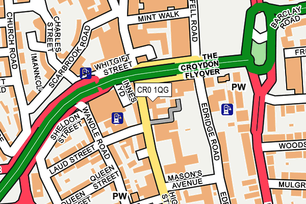 CR0 1QG map - OS OpenMap – Local (Ordnance Survey)
