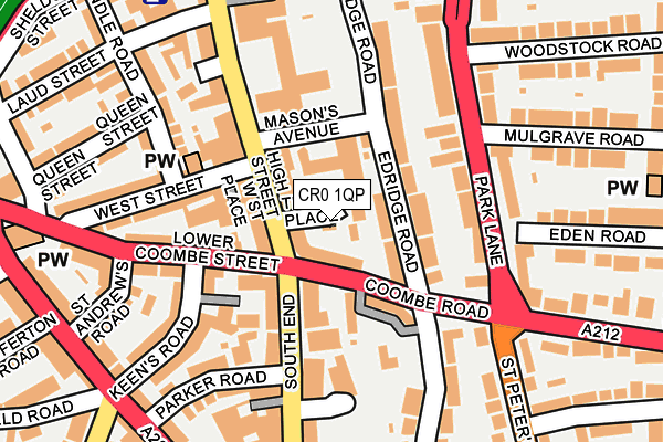 CR0 1QP map - OS OpenMap – Local (Ordnance Survey) CR0 1QP map - OS OpenMap – Local (Ordnance Survey)