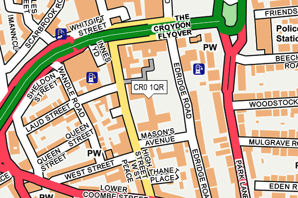 CR0 1QR map - OS OpenMap – Local (Ordnance Survey) CR0 1QR map - OS OpenMap – Local (Ordnance Survey)