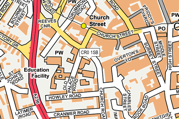 CR0 1SB map - OS OpenMap – Local (Ordnance Survey) CR0 1SB map - OS OpenMap – Local (Ordnance Survey)