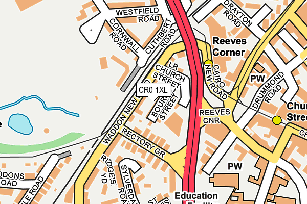 CR0 1XL map - OS OpenMap – Local (Ordnance Survey) CR0 1XL map - OS OpenMap – Local (Ordnance Survey)