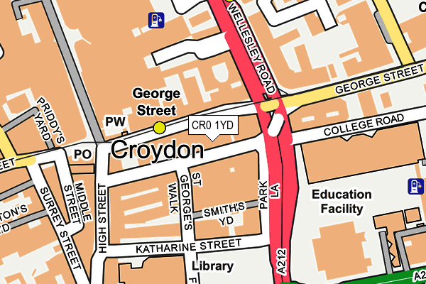 CR0 1YD map - OS OpenMap – Local (Ordnance Survey) CR0 1YD map - OS OpenMap – Local (Ordnance Survey)
