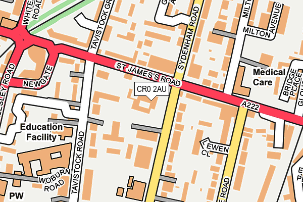 CR0 2AU map - OS OpenMap – Local (Ordnance Survey) CR0 2AU map - OS OpenMap – Local (Ordnance Survey)