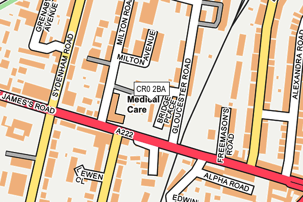 CR0 2BA map - OS OpenMap – Local (Ordnance Survey) CR0 2BA map - OS OpenMap – Local (Ordnance Survey)