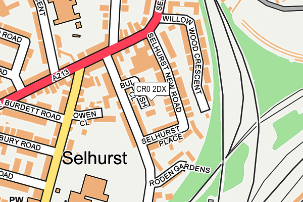 CR0 2DX map - OS OpenMap – Local (Ordnance Survey) CR0 2DX map - OS OpenMap – Local (Ordnance Survey)