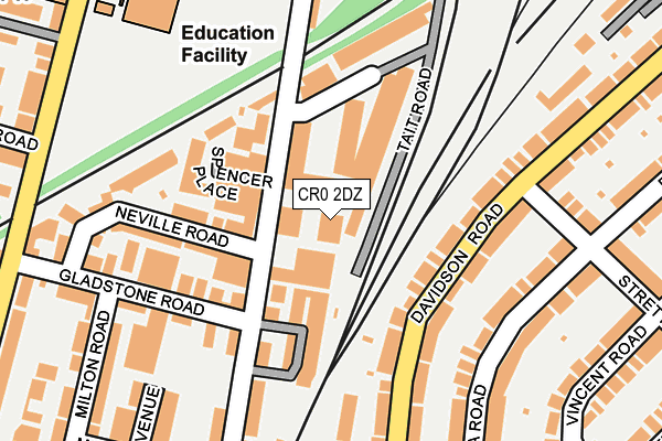 CR0 2DZ map - OS OpenMap – Local (Ordnance Survey) CR0 2DZ map - OS OpenMap – Local (Ordnance Survey)