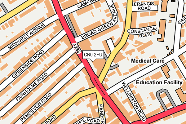 CR0 2FU map - OS OpenMap – Local (Ordnance Survey) CR0 2FU map - OS OpenMap – Local (Ordnance Survey)