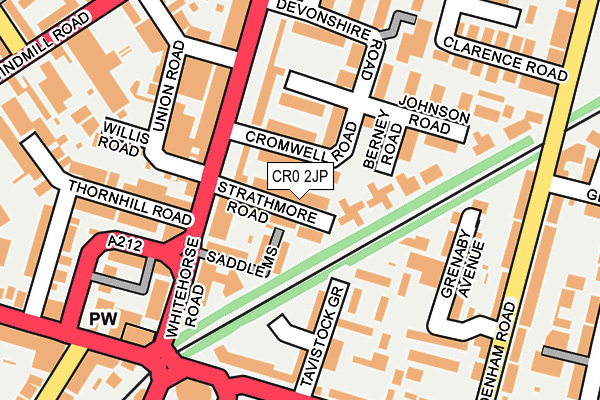 CR0 2JP map - OS OpenMap – Local (Ordnance Survey) CR0 2JP map - OS OpenMap – Local (Ordnance Survey)