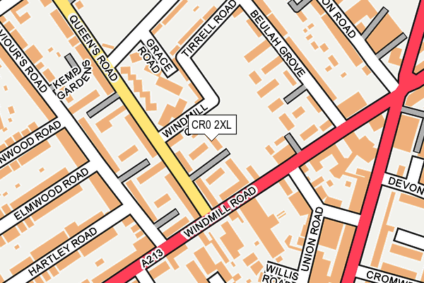 CR0 2XL map - OS OpenMap – Local (Ordnance Survey) CR0 2XL map - OS OpenMap – Local (Ordnance Survey)