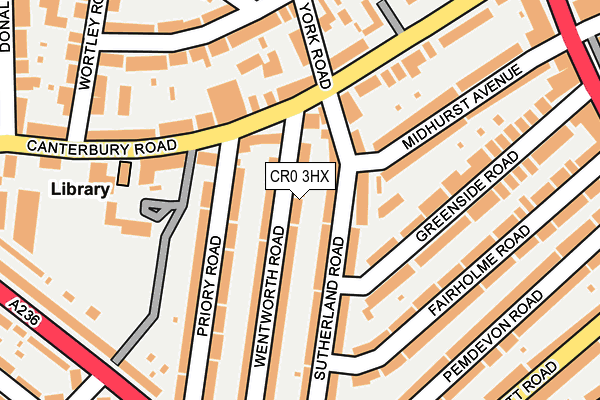 CR0 3HX map - OS OpenMap – Local (Ordnance Survey) CR0 3HX map - OS OpenMap – Local (Ordnance Survey)
